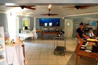 buffet and dining areas